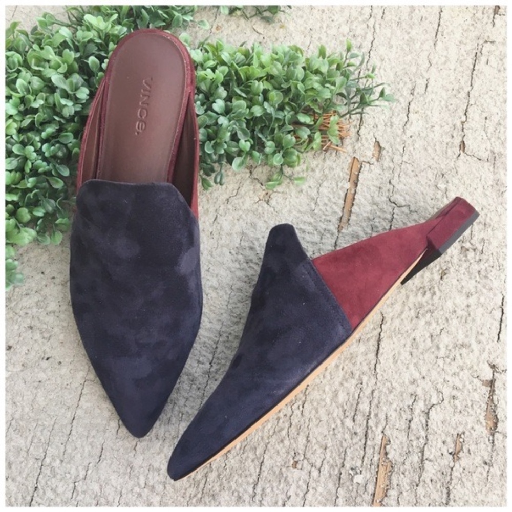 Vince Blue Suede Slip On 8.5 (EUR 38.5)